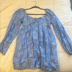 Blue Floral Women's Dress